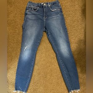 Good American skinny crop jeans